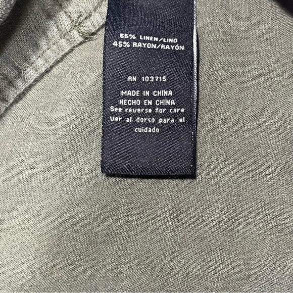 Zac & Rachel Olive Green Button Down Over Shirt - Picture 9 of 9